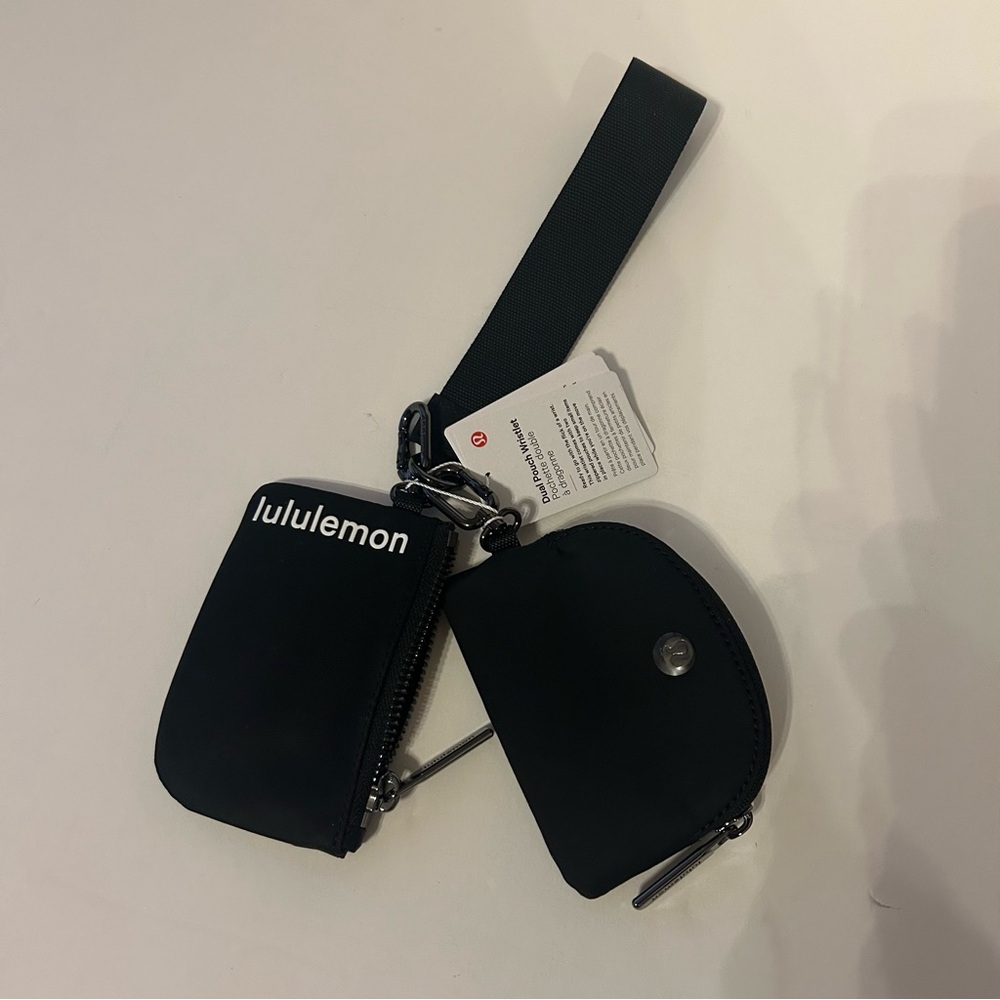 Lululemon Dual Pouch Wristlet Black